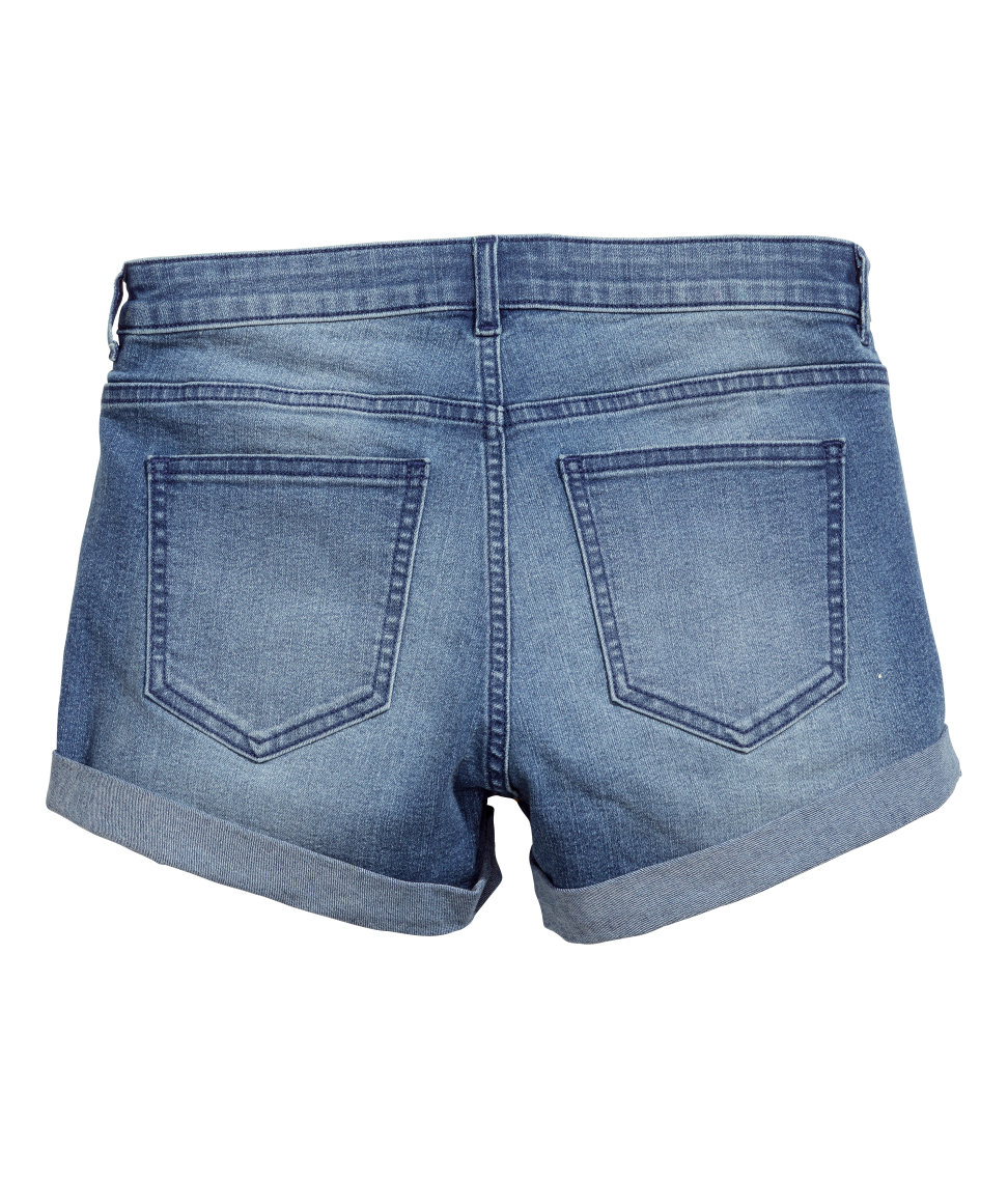 H&M Denim Shorts in Denim Blue (Blue) - Lyst